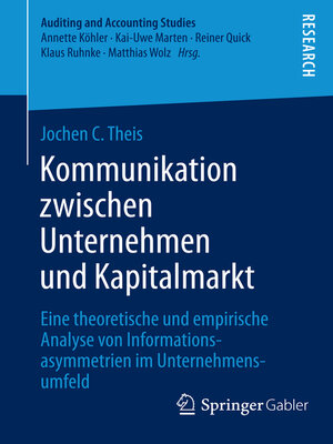 cover image of Kommunikation zwischen Unternehmen und Kapitalmarkt
